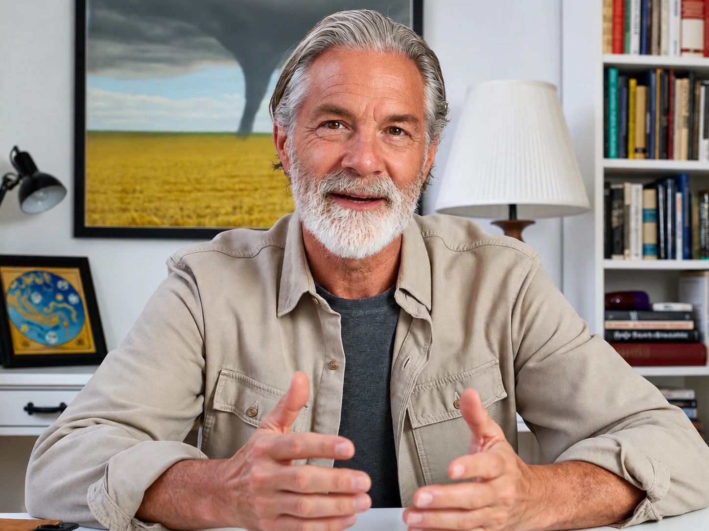 Wade Carter at his desk